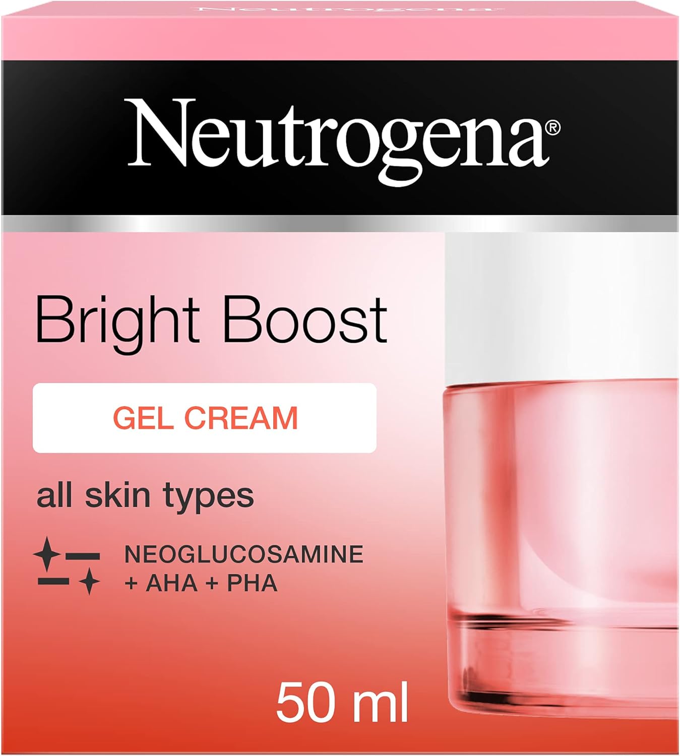 NEUTROGENA Bright Boost Gel Cream, All Skin Type, AHA+PHA50mL