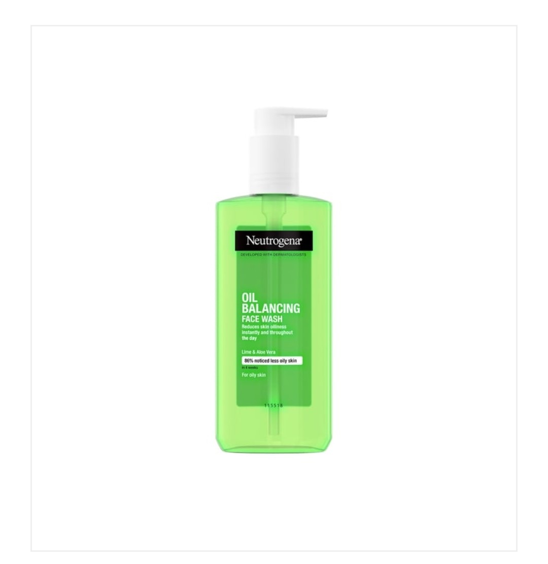 NEUTROGENA Oil Balancing Face Wash for Oily Skin with Lime & Aloe Vera, 200mL