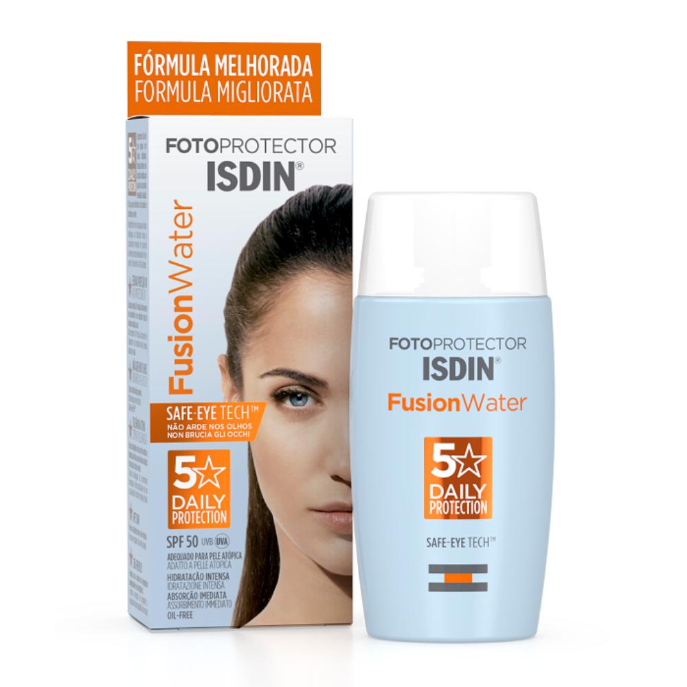 ISDIN Fotoprotector Fusion Water Sunscreen Safe Eye Tech SPF 50 Daily Protection 50mL