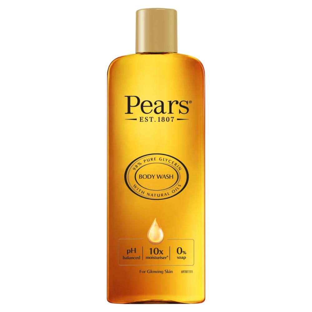 Pears Pure & Gentle Body Wash with Glycerin and Natural Oils, 100% Soap-Free, Paraben Free 250 mL