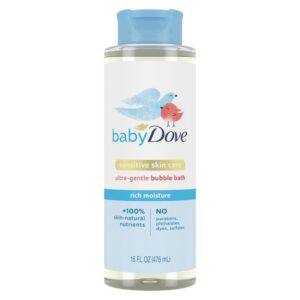 Dove Baby Bubble Bath Rich Moisture for nourished Skin and Bath time Fun Sensitive Skin Care with Skin-Natural nutrients 475mL