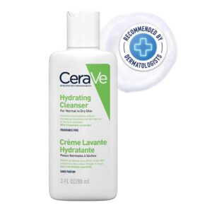 CeraVe Hydrating Cleanser For Normal To Dry Skin Non-Foaming Face Wash with Hyaluronic Acid And Ceramides 88mL