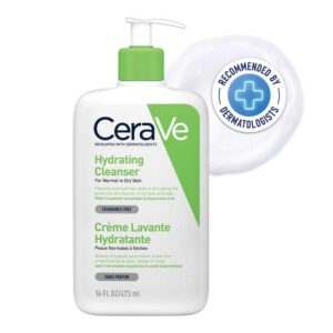 CeraVe Hydrating Cleanser For Normal To Dry Skin Non-Foaming Face Wash with Hyaluronic Acid And Ceramides Non-Comedogenic, Non-Irritating And Fragrance-Free Cleanser 473mL
