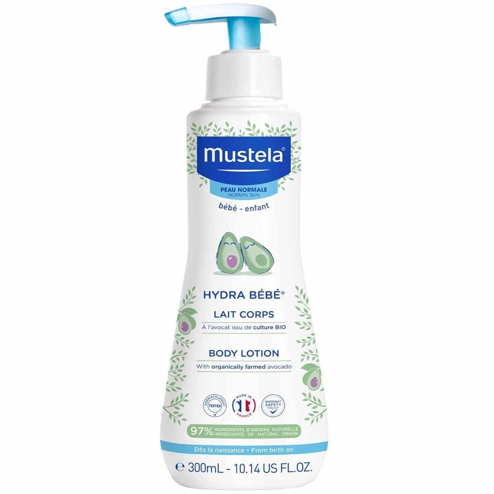 Mustela Hydra Bebe Body Lotion, White, Avocado, 300 mL