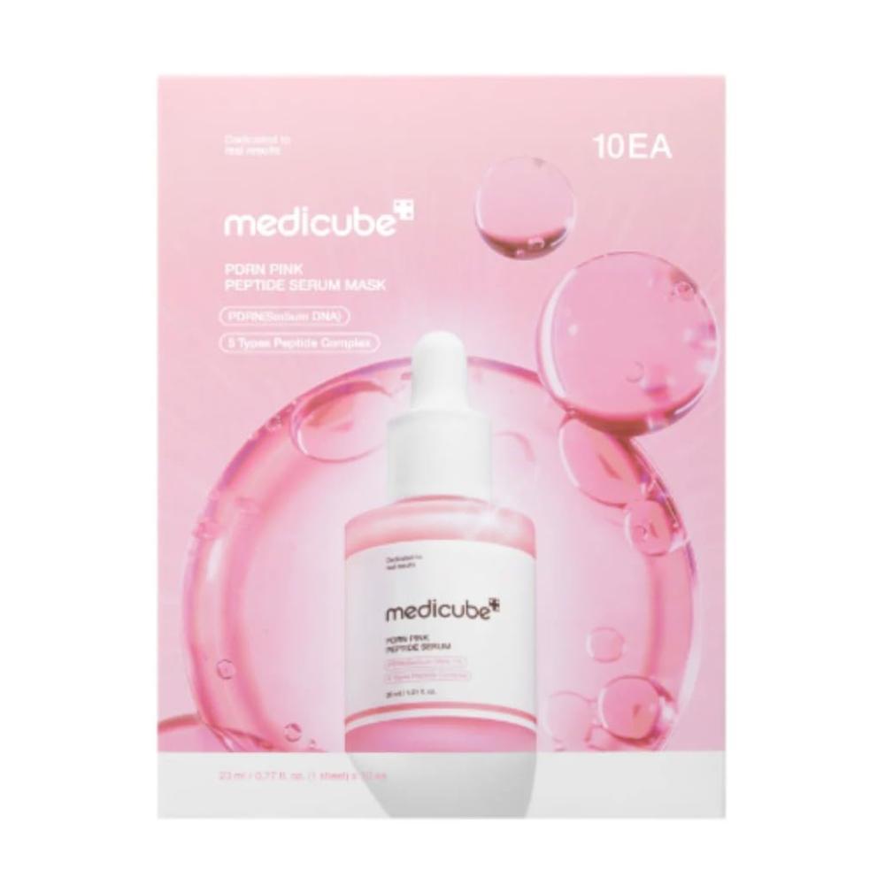 Medicube PDRN Pink Peptide Serum Mask Second-Skin Fit Sheet for Glow & Hydration 23mL
